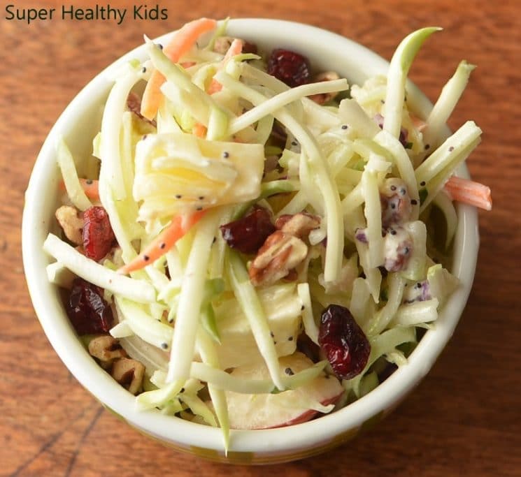 No Chop Sweet Broccoli Slaw- Super Healthy Kids